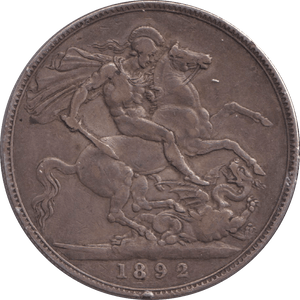 1892 CROWN ( GF ) - CROWN - Cambridgeshire Coins