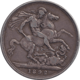 1892 CROWN ( GF ) - CROWN - Cambridgeshire Coins