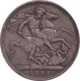 1892 CROWN ( GF ) - CROWN - Cambridgeshire Coins