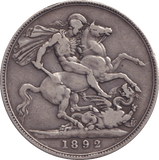 1892 CROWN ( GF ) - FLORIN - Cambridgeshire Coins