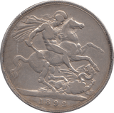1892 CROWN ( NF ) - CROWN - Cambridgeshire Coins