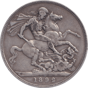 1892 CROWN ( VF ) - CROWN - Cambridgeshire Coins