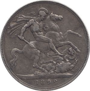 1892 CROWN ( VF ) - CROWN - Cambridgeshire Coins
