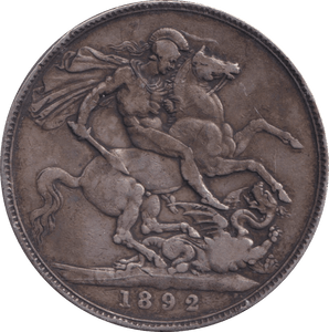 1892 CROWN ( VF ) - CROWN - Cambridgeshire Coins