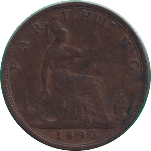 1892 FARTHING ( NF ) - FARTHING - Cambridgeshire Coins