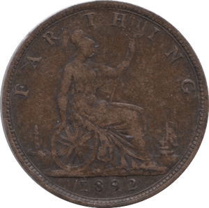 1892 FARTHING ( VF ) - Farthing - Cambridgeshire Coins