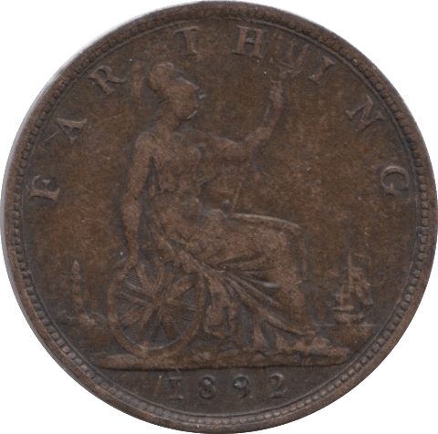1892 FARTHING ( VF ) - Farthing - Cambridgeshire Coins