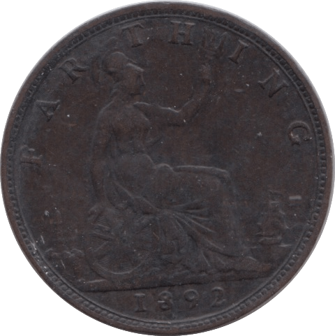 1892 FARTHING ( VF ) - Farthing - Cambridgeshire Coins