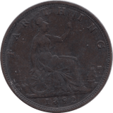 1892 FARTHING ( VF ) - Farthing - Cambridgeshire Coins