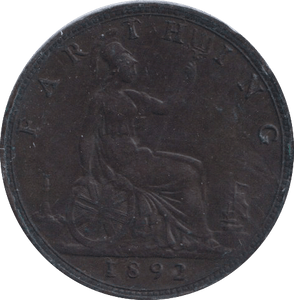 1892 FARTHING ( VF ) - Farthing - Cambridgeshire Coins