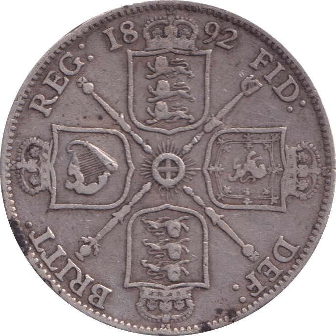 1892 FLORIN ( F ) - FLORIN - Cambridgeshire Coins