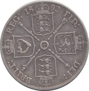 1892 FLORIN ( FINE ) - FLORIN - Cambridgeshire Coins