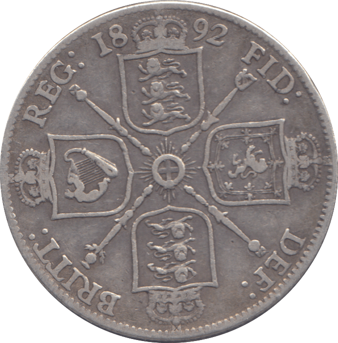 1892 FLORIN ( FINE ) - FLORIN - Cambridgeshire Coins