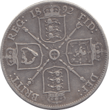 1892 FLORIN ( FINE ) - FLORIN - Cambridgeshire Coins
