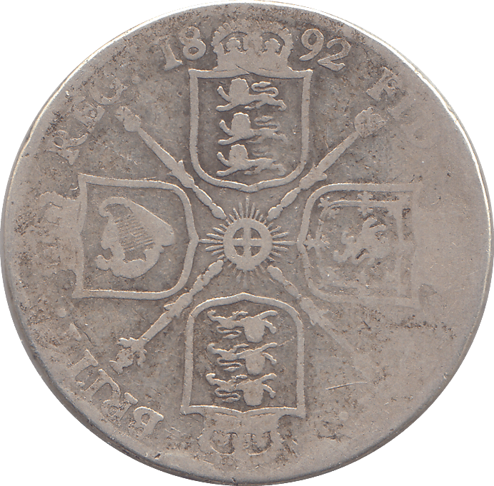 1892 FLORIN ( NF ) - FLORIN - Cambridgeshire Coins
