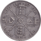 1892 FLORIN ( VF ) - FLORIN - Cambridgeshire Coins