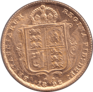 1892 GOLD HALF SOVEREIGN ( EF ) - HALF SOVEREIGN - Cambridgeshire Coins