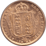 1892 GOLD HALF SOVEREIGN ( EF ) - HALF SOVEREIGN - Cambridgeshire Coins