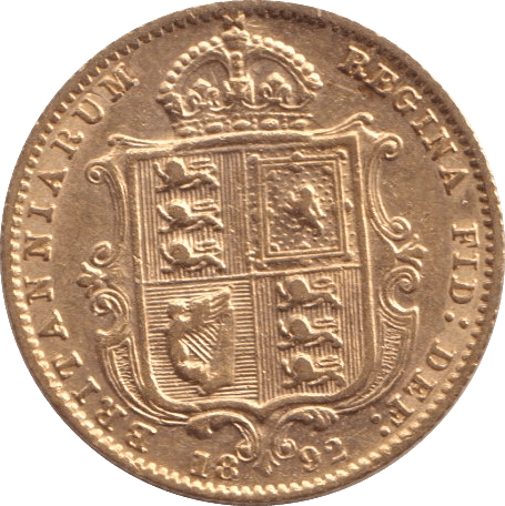 1892 GOLD HALF SOVEREIGN ( EF ) - HALF SOVEREIGN - Cambridgeshire Coins