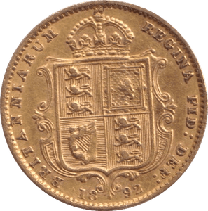 1892 GOLD HALF SOVEREIGN ( EF ) - HALF SOVEREIGN - Cambridgeshire Coins