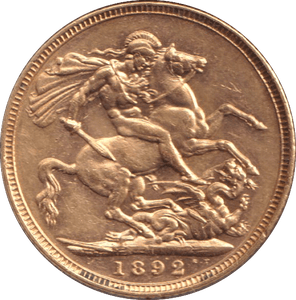 1892 GOLD SOVEREIGN ( AUNC ) - SOVEREIGN - Cambridgeshire Coins