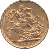 1892 GOLD SOVEREIGN ( EF ) - SOVEREIGN - Cambridgeshire Coins