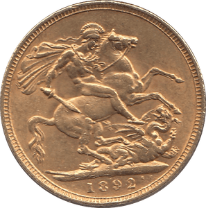 1892 GOLD SOVEREIGN ( GVF ) - SOVEREIGN - Cambridgeshire Coins