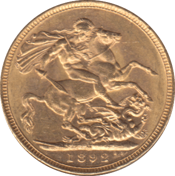 1892 GOLD SOVEREIGN MELBOURNE MINT ( AUNC ) - SOVEREIGN - Cambridgeshire Coins