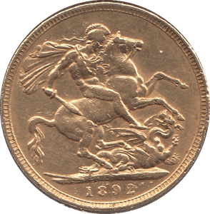 1892 GOLD SOVEREIGN ( VF ) - SOVEREIGN - Cambridgeshire Coins