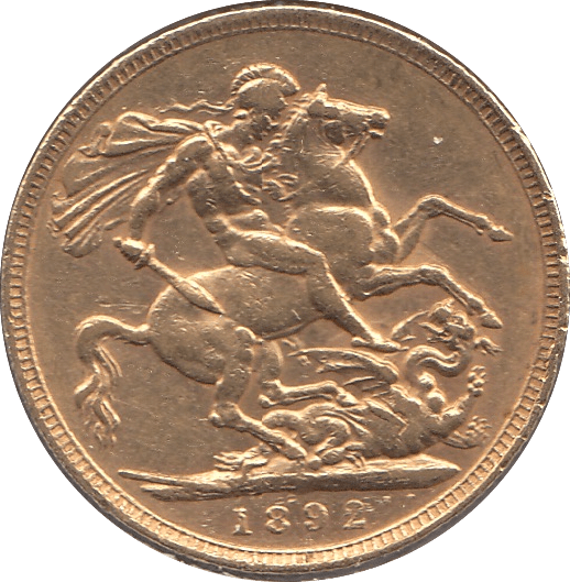 1892 GOLD SOVEREIGN ( VF ) - SOVEREIGN - Cambridgeshire Coins