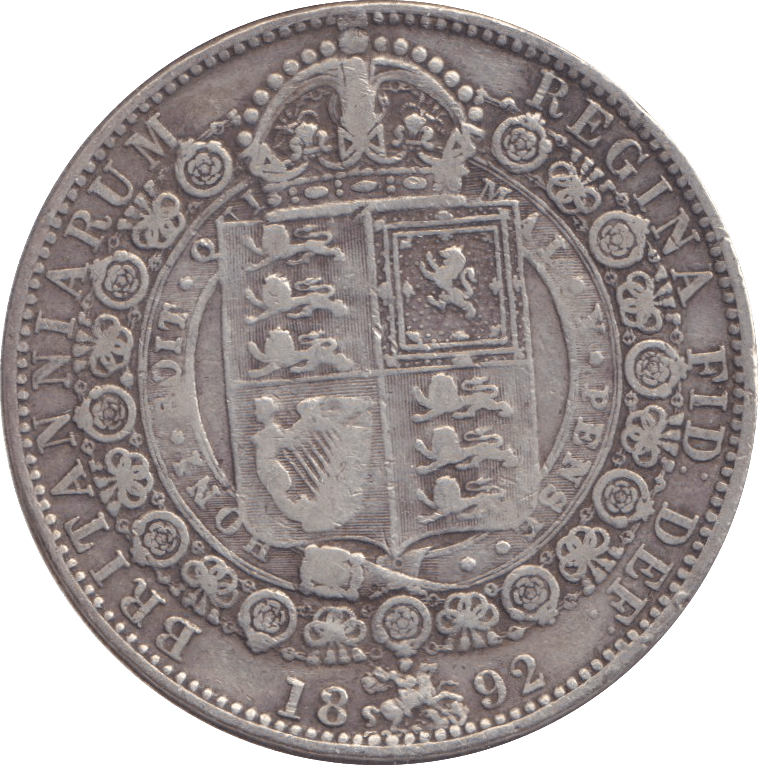 1892 HALFCROWN ( FINE ) 6 - HALFCROWN - Cambridgeshire Coins