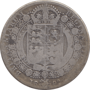 1892 HALFCROWN ( FINE ) - Halfcrown - Cambridgeshire Coins