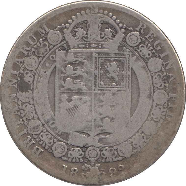 1892 HALFCROWN ( FINE ) - Halfcrown - Cambridgeshire Coins