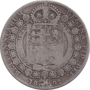 1892 HALFCROWN ( FINE ) - HALFCROWN - Cambridgeshire Coins
