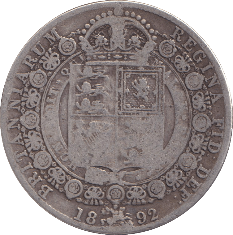 1892 HALFCROWN ( FINE ) - HALFCROWN - Cambridgeshire Coins
