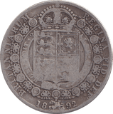 1892 HALFCROWN ( FINE ) - HALFCROWN - Cambridgeshire Coins