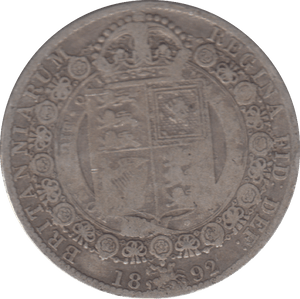 1892 HALFCROWN ( FINE ) - HALFCROWN - Cambridgeshire Coins