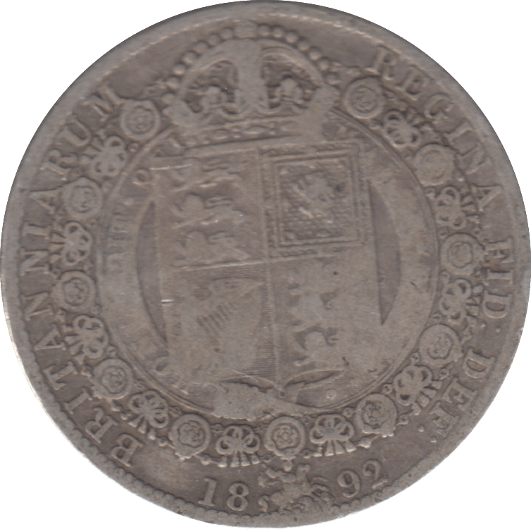 1892 HALFCROWN ( FINE ) - HALFCROWN - Cambridgeshire Coins
