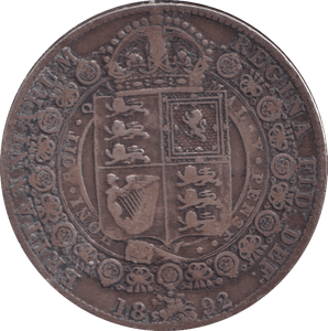 1892 HALFCROWN ( GF ) - HALFCROWN - Cambridgeshire Coins