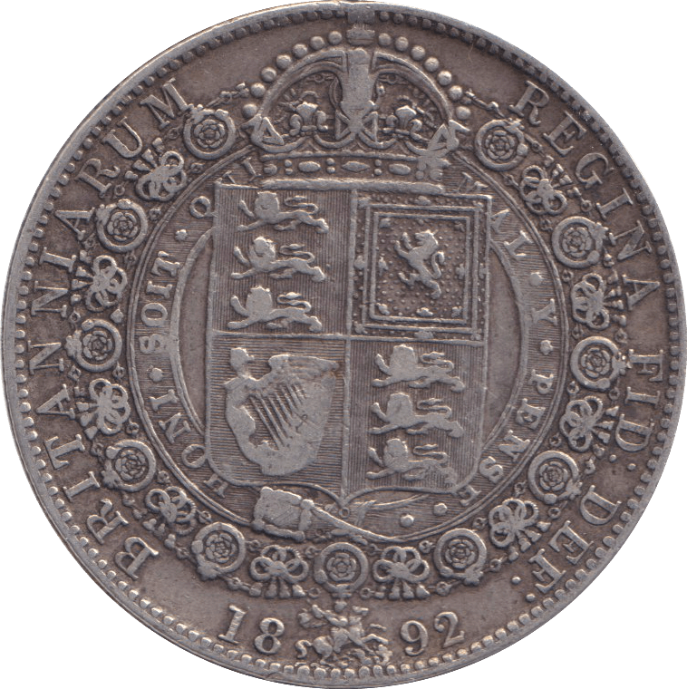 1892 HALFCROWN ( GF ) - HALFCROWN - Cambridgeshire Coins
