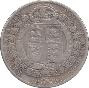 1892 HALFCROWN ( GF ) - HALFCROWN - Cambridgeshire Coins