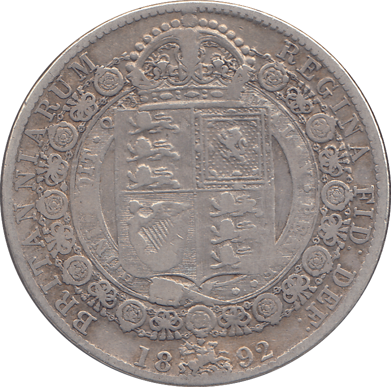 1892 HALFCROWN ( GF ) - HALFCROWN - Cambridgeshire Coins