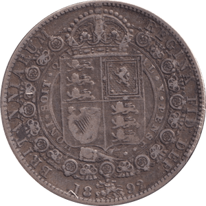 1892 HALFCROWN ( GF ) - Halfcrown - Cambridgeshire Coins
