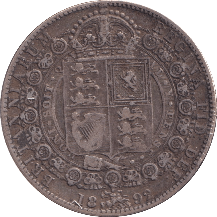 1892 HALFCROWN ( GF ) - Halfcrown - Cambridgeshire Coins