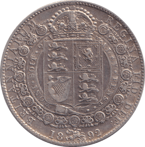 1892 HALFCROWN ( GVF ) - HALFCROWN - Cambridgeshire Coins