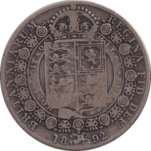1892 HALFCROWN ( NF ) - Halfcrown - Cambridgeshire Coins
