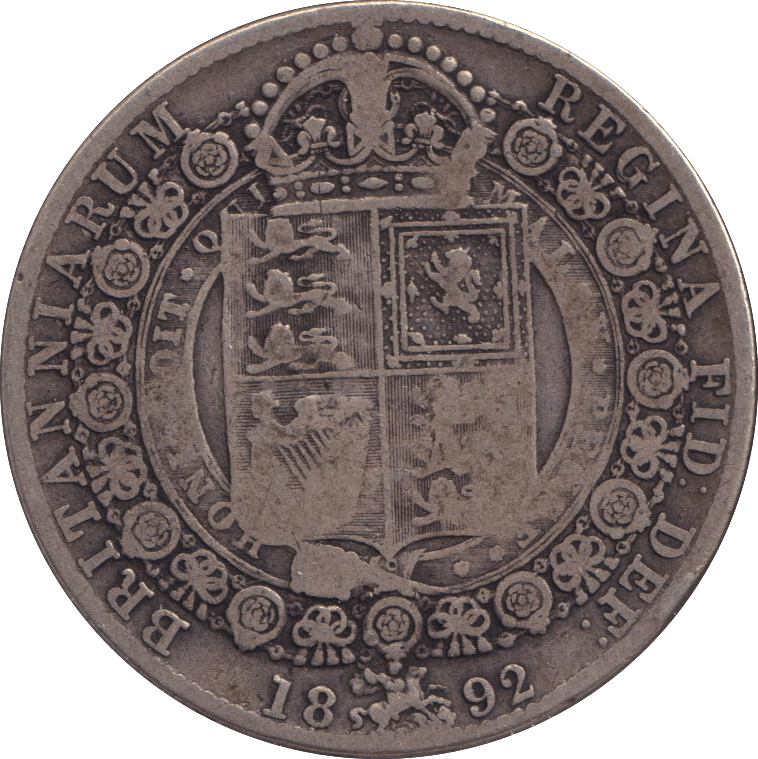 1892 HALFCROWN ( NF ) - Halfcrown - Cambridgeshire Coins