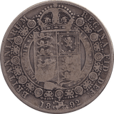 1892 HALFCROWN ( NF ) - Halfcrown - Cambridgeshire Coins