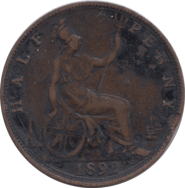 1892 HALFPENNY ( FINE ) - Halfpenny - Cambridgeshire Coins