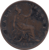 1892 HALFPENNY ( FINE ) - Halfpenny - Cambridgeshire Coins